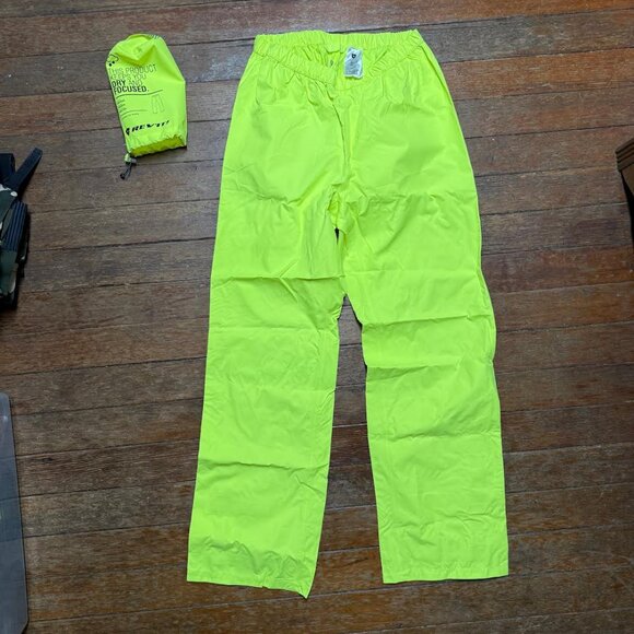 NEW Rev'it Rain Pants Acid 3 H2O, Neon Yellow, Medium - Picture 3 of 7